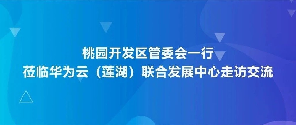 桃园开发区管委会领导一行莅临华为云（莲湖）联合发展中心走访交流